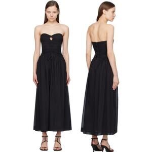 NWT Bec + Bridge Palmer Strapless Sweetheart Maxi Dress Black Women's Size US 6